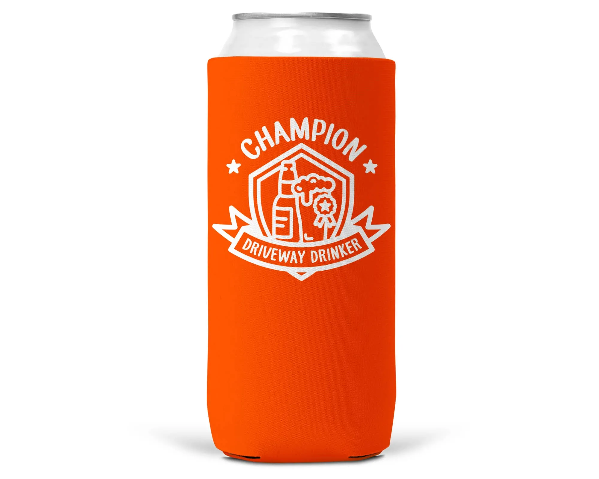 Champion Driveway Drinker SLIM CAN Koozie