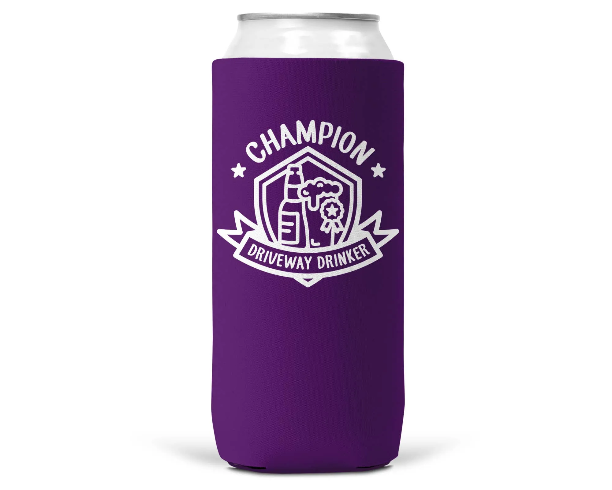Champion Driveway Drinker SLIM CAN Koozie