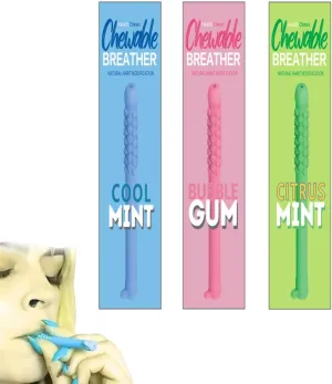 Chewable Breathing Sticks, Stop Smoking Chewable Sticks for Focus and Clear Breathing 3pcs