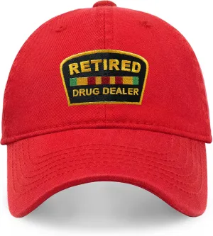 CHOK.LIDS Retired Drug Dealer Hat Dad Hat Cotton Baseball Cap Polo Style Low Profile PC101