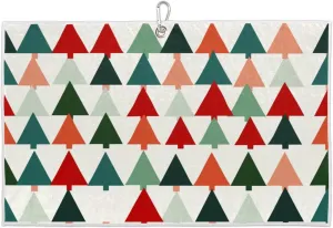 Christmas Tree Abstraction Golf Towel with Heavy Duty Carabiner Ultra Absorbent Quick Dry Perfect for Cleaning Clubs Balls Gear Essential Golf Accessory for Men Women Kids