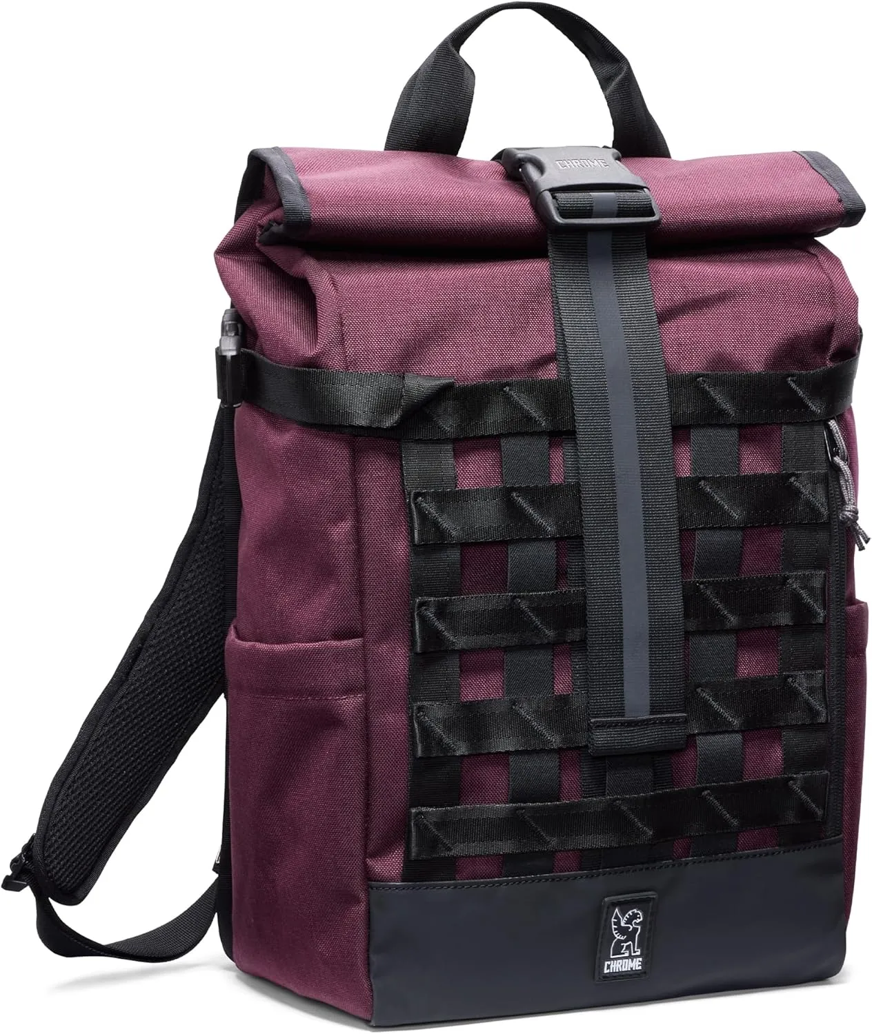 Chrome Industries Barrage 18L Royale Roll-Top Backpack – Water Resistant Bag for Work, School, Travel – Features Cargo Net & Laptop Pocket