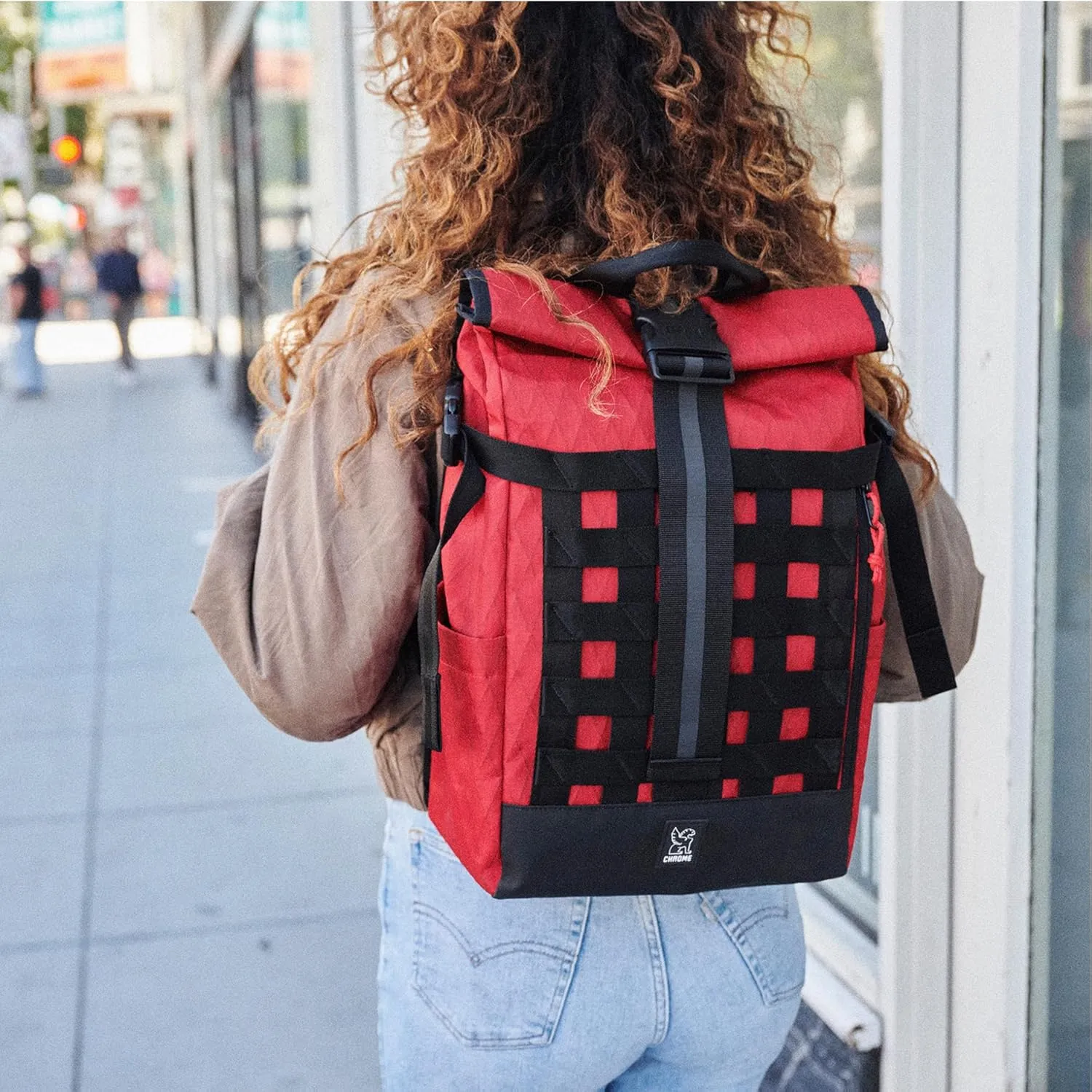 Chrome Industries Barrage 18L Royale Roll-Top Backpack – Water Resistant Bag for Work, School, Travel – Features Cargo Net & Laptop Pocket