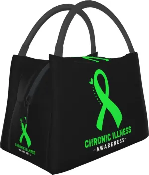 Chronic Illness Awareness Lunch Box Large Portable Collapsible Insulated Cooler Lunch Tote for Men Women35