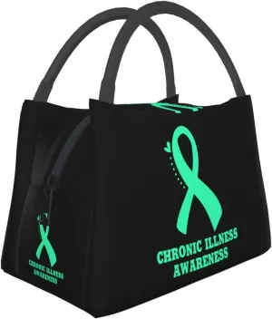 Chronic Illness Awareness Lunch Box Large Portable Collapsible Insulated Cooler Lunch Tote for Men Women38