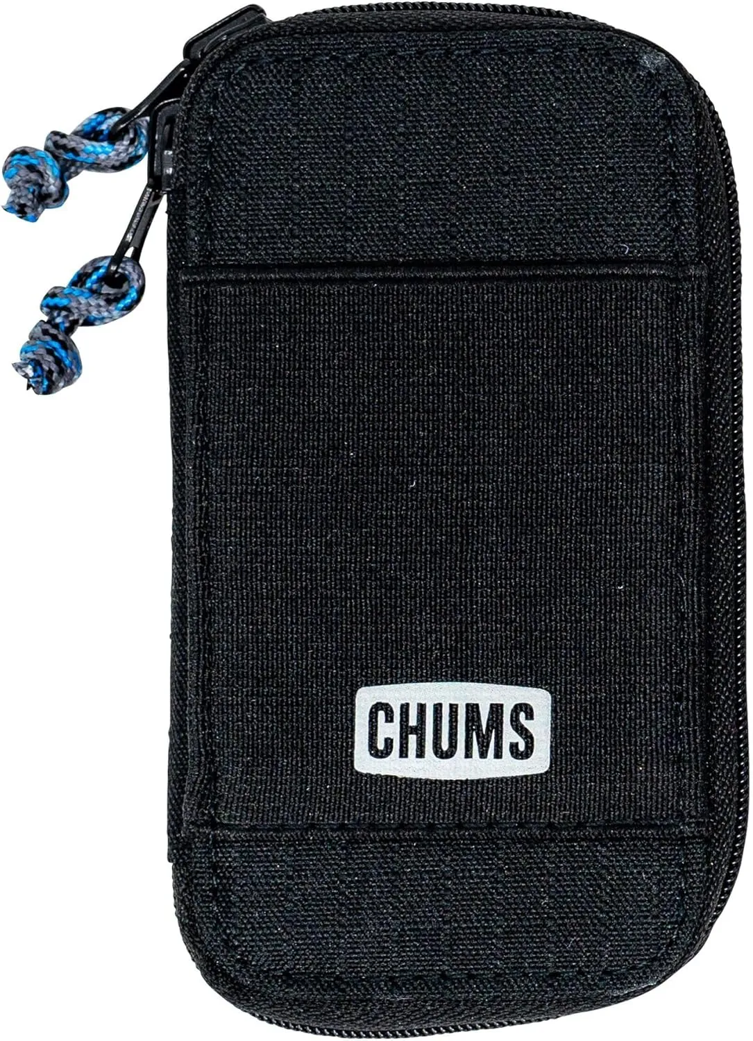 Chums Reversi Polyester Wallet – Reversible Zippered Pouch for Men and Women (Black)