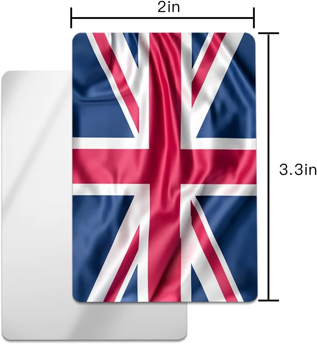 Classic British Flag Red Stripes Small Compact Mirror for Purse, Blue Red White Line Travel Makeup Mirror for Women Men, Rectangular Handheld Compact Pocket Mirror 1 PCS