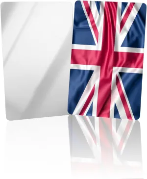 Classic British Flag Red Stripes Small Compact Mirror for Purse, Blue Red White Line Travel Makeup Mirror for Women Men, Rectangular Handheld Compact Pocket Mirror 1 PCS
