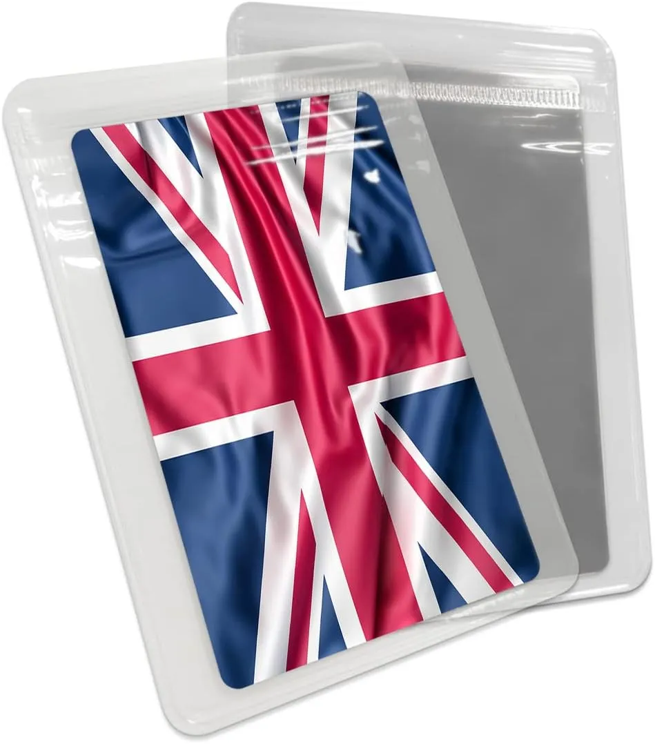 Classic British Flag Red Stripes Small Compact Mirror for Purse, Blue Red White Line Travel Makeup Mirror for Women Men, Rectangular Handheld Compact Pocket Mirror 1 PCS