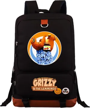 Classic Wear Resistant Laptop Bag Cartoon Casual Backpack Lightweight Large Capacity Travel Knapsack