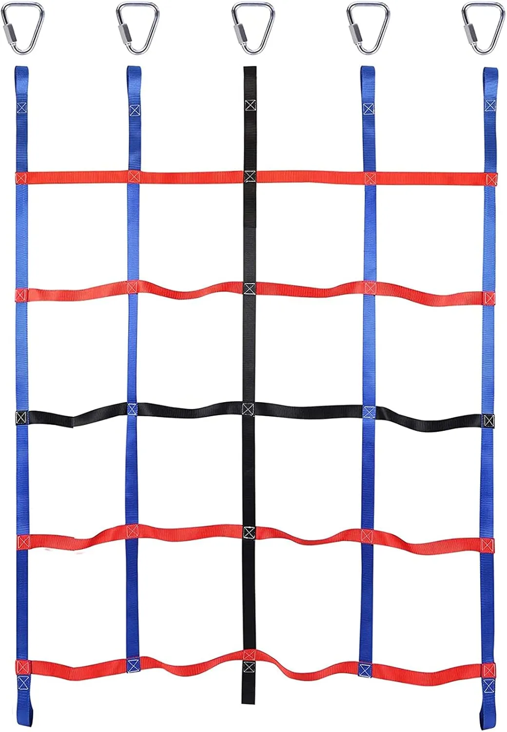Climbing Cargo Net Colorful Safety Protective Nets 4.9x6.1ft Heavy Duty Climbing Cargo Net Rope Ladder, Outdoor Cargo Webbing Net, for Playground Climbing Game, Load 300kg