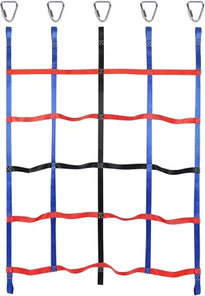 Climbing Cargo Net Colorful Safety Protective Nets 4.9x6.1ft Heavy Duty Climbing Cargo Net Rope Ladder, Outdoor Cargo Webbing Net, for Playground Climbing Game, Load 300kg
