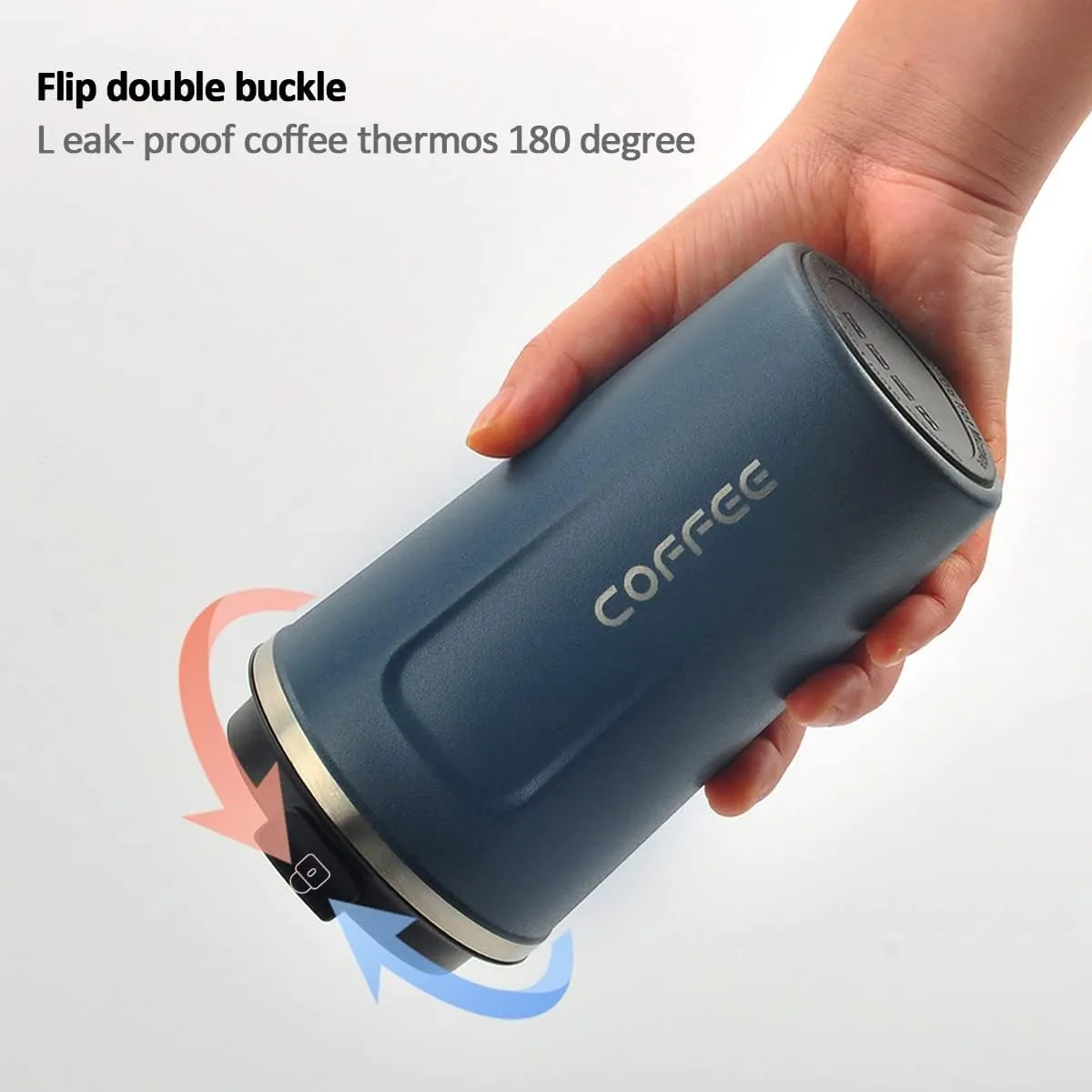 Coffee Mug 17oz - Insulated Coffee Travel Mug Spill Proof with Leakproof Lid Vacuum Stainless Steel Thermos Coffee Tumblers to GO, Reusable Coffee Cup for Men and Women for Hot & Cold Drinks (Blue)