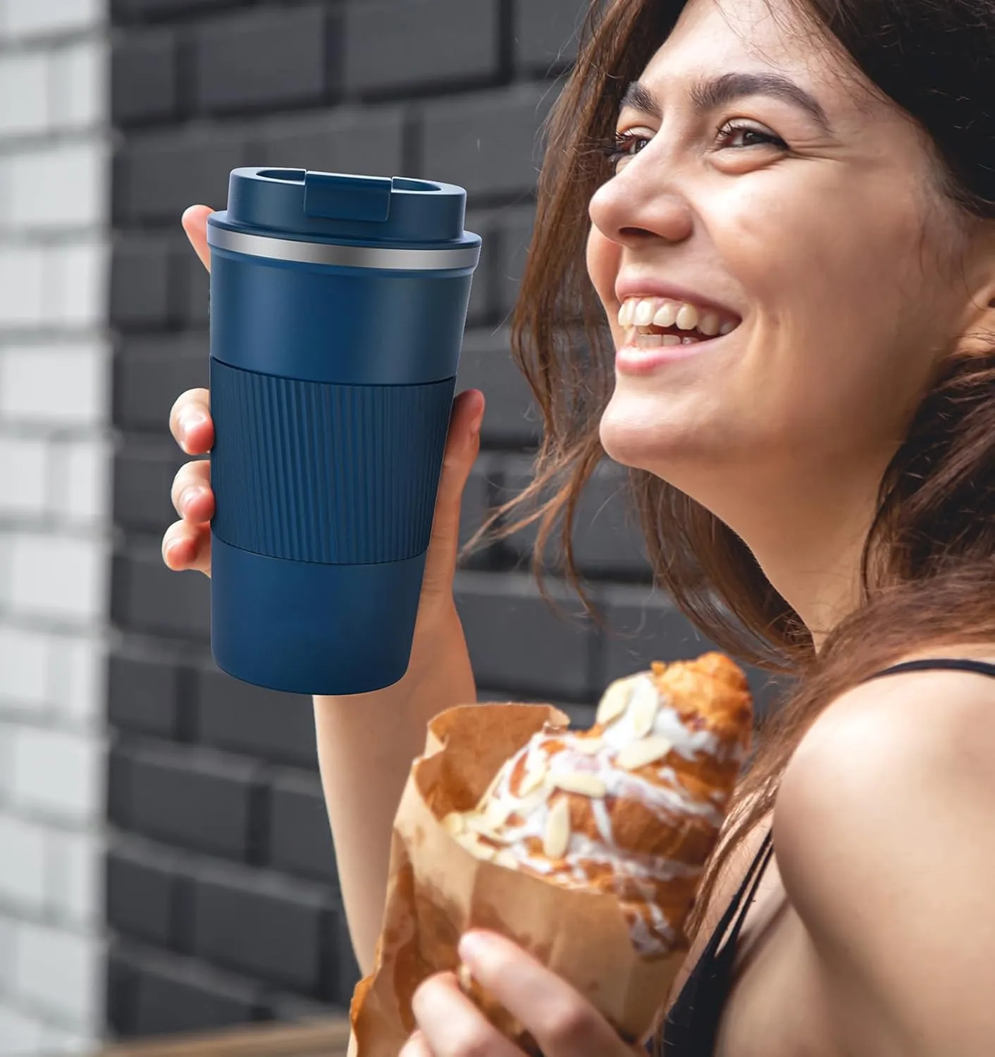 Coffee Mug 17oz - Insulated Coffee Travel Mug Spill Proof with Leakproof Lid Vacuum Stainless Steel Thermos Coffee Tumblers to GO, Reusable Coffee Cup for Men and Women for Hot & Cold Drinks