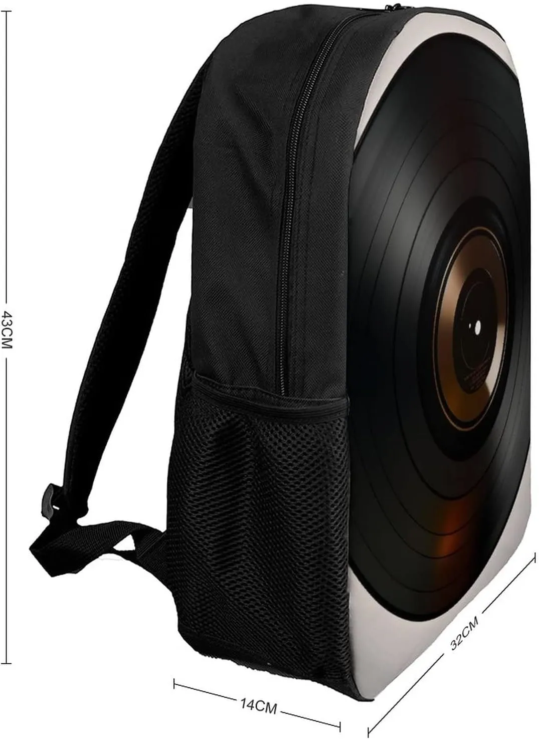 Compact Disc Backpack with Adjustable Straps, Suitable for Travel Picnics Activities