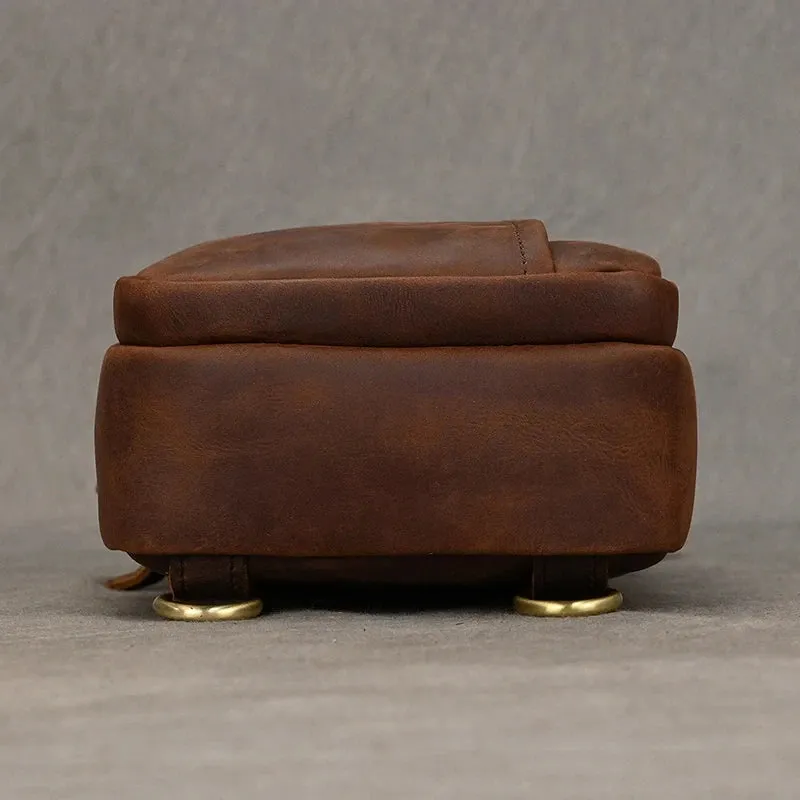 Compact Men's Leather Crossbody Bag