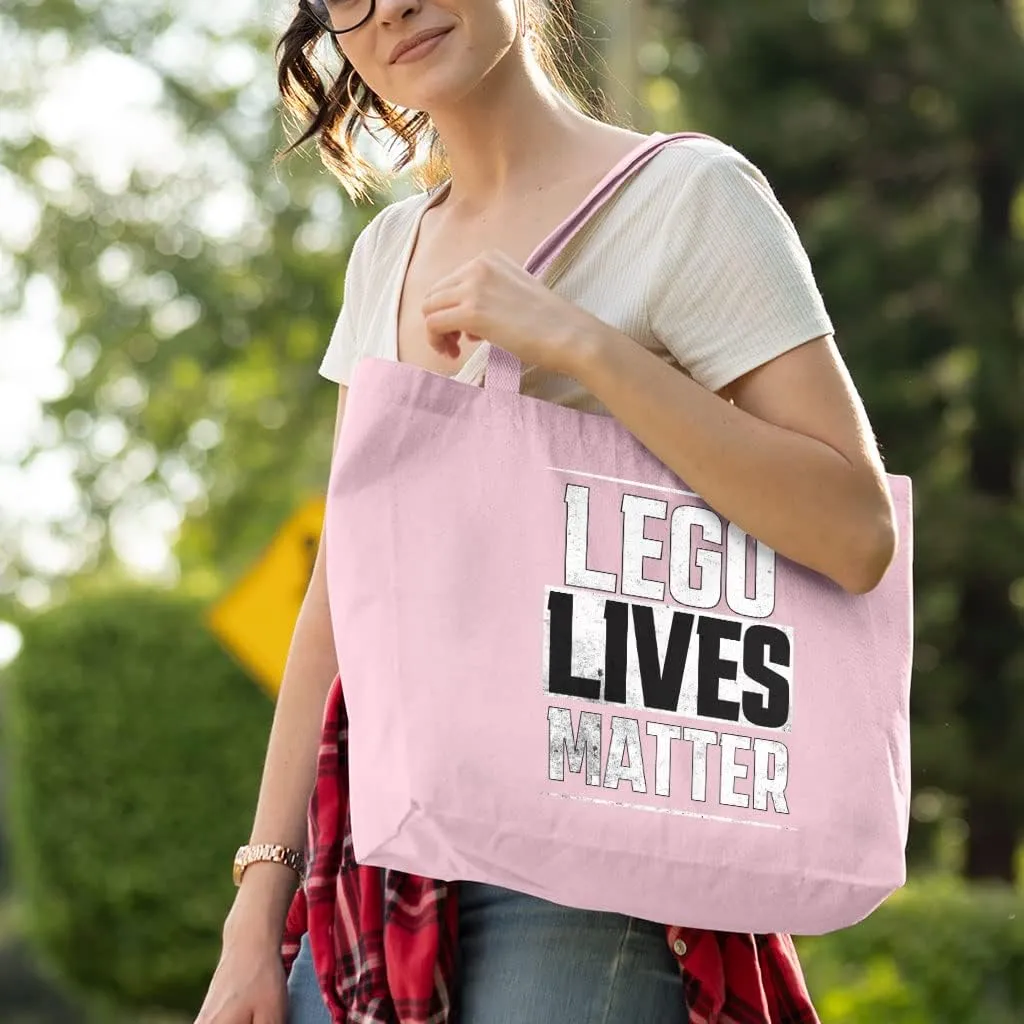 Constructor Print Zippered Tote Bag - Toy Art Shopping Bag - Themed Cloth Bag