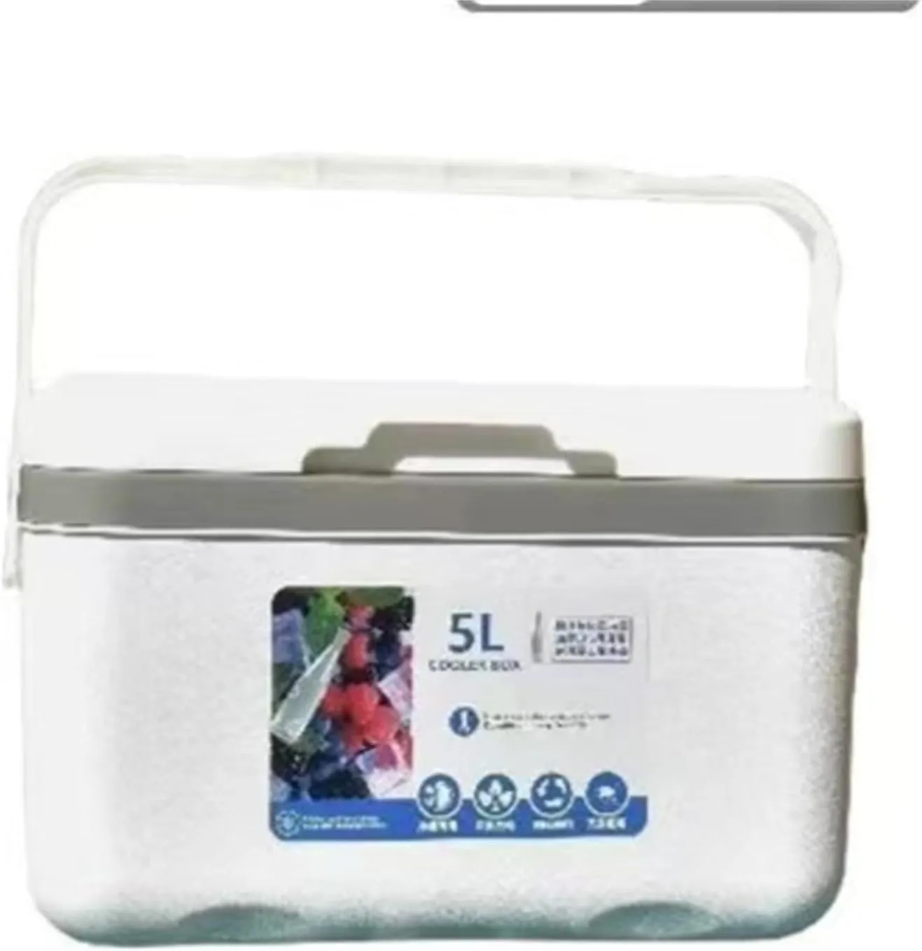 Cooler Box Hot/Cold Insulated Freezer Cool, Ice Chest Cooler Box Camping Picnic Insulated Food Container Ice Box Picnic Camping Portable with Carry Handle Leakproof Travel Cooler