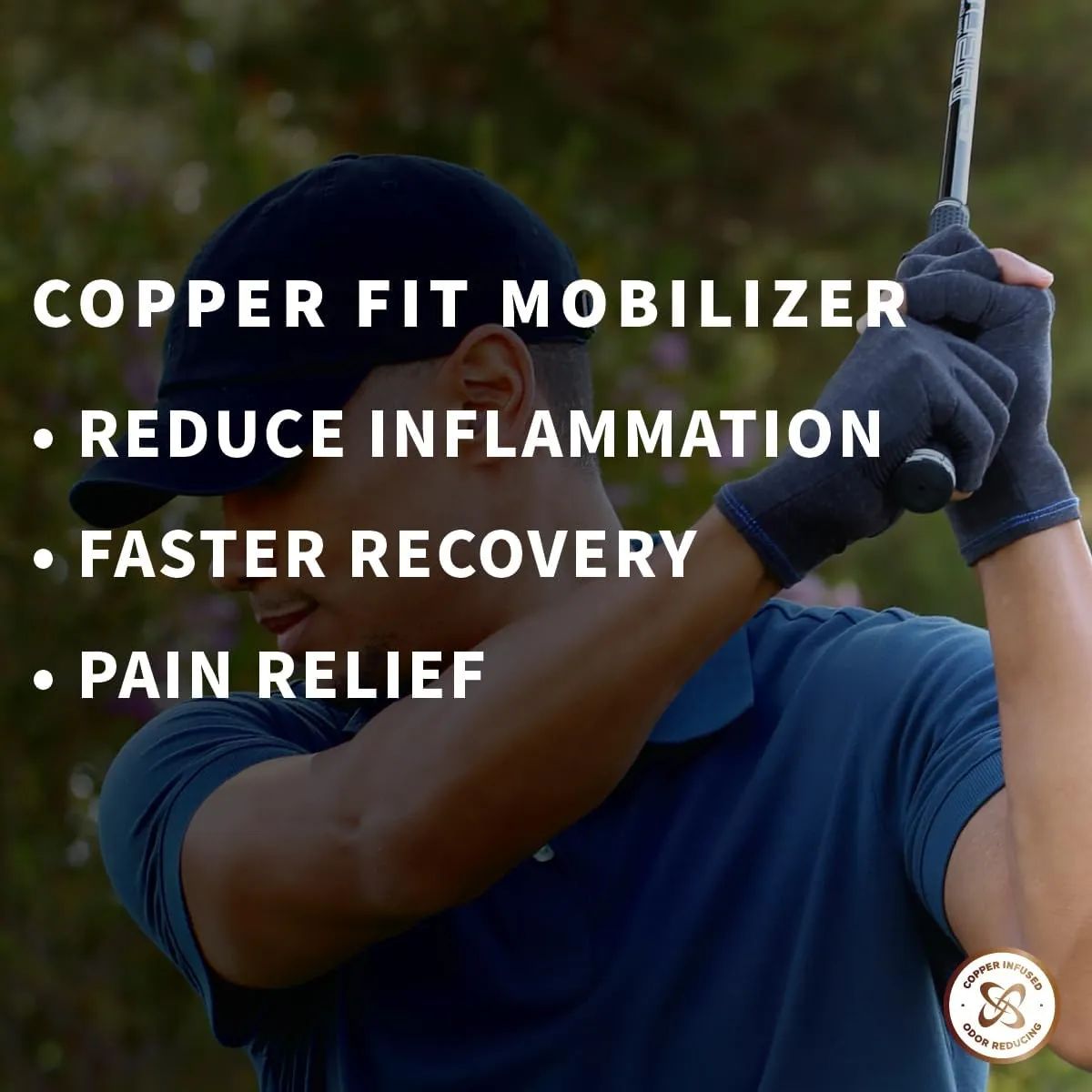 Copper Fit Mobilizer Hand Compression Gloves: Arthritis, Joint Swelling, Tendonitis, Sport - For Men and Women