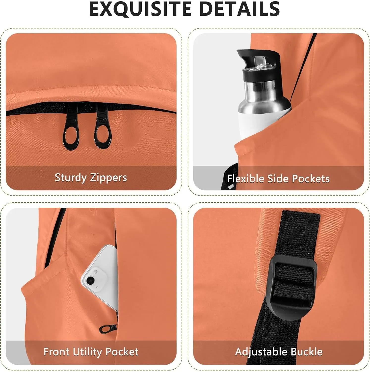 Coral Laptop Backpack for Women Men 25L Casual Hiking Daypack Bag Travel Backpack for 15.6 inch Laptop Coral