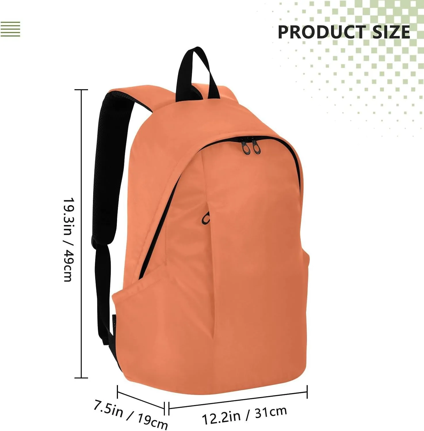 Coral Laptop Backpack for Women Men 25L Casual Hiking Daypack Bag Travel Backpack for 15.6 inch Laptop Coral
