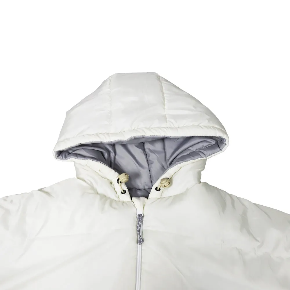 Coral Pink and White Long Sleeve Sleeping Bag Jacket L-XXL