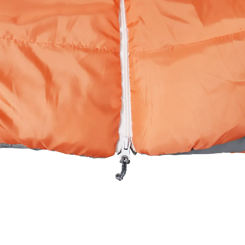 Coral Pink and White Long Sleeve Sleeping Bag Jacket L-XXL