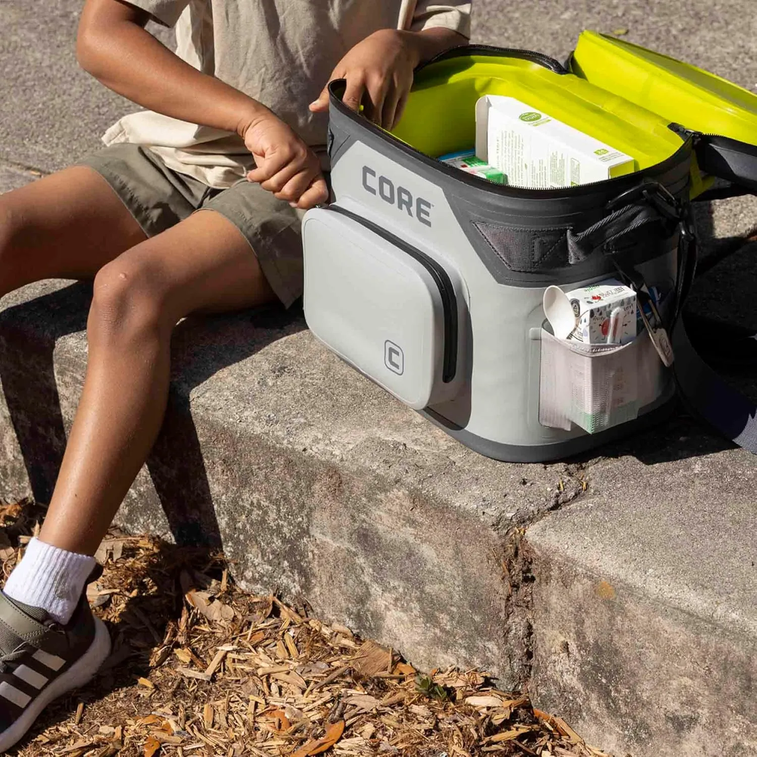 CORE Magnetic Leak Proof Soft Cooler with Waterproof Zipper | Insulated Bag Portable Ice Chest Box | Best Soft Cooler for Food & Beverages for Tailgating, Car Camping, Travel, and Family Beach Picnics