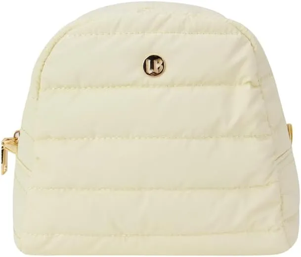 Cosmetic Case with Zipper Top, Puffer Nylon Construction, Machine Washable, Fits All Makeup Essentials, Colorful Collection of 6 (Lemonade)