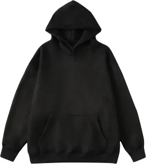 Ctreela Plain Basic Unise Hooded Sweatshirt Loose Long Sleeve Hoodie Women Men Adult Teen Pullover Solid Shirt with Pocket