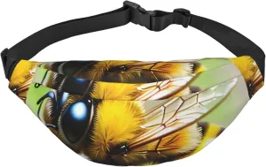 Cute Little Bee Men'S And Women'S Waist Pack, Crossbody Bag With Adjustable Belt For Running, Traveling, Sports, Hiking