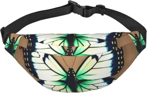 Cute Little Butterfly Men'S And Women'S Waist Pack, Crossbody Bag With Adjustable Belt For Running, Traveling, Sports, Hiking