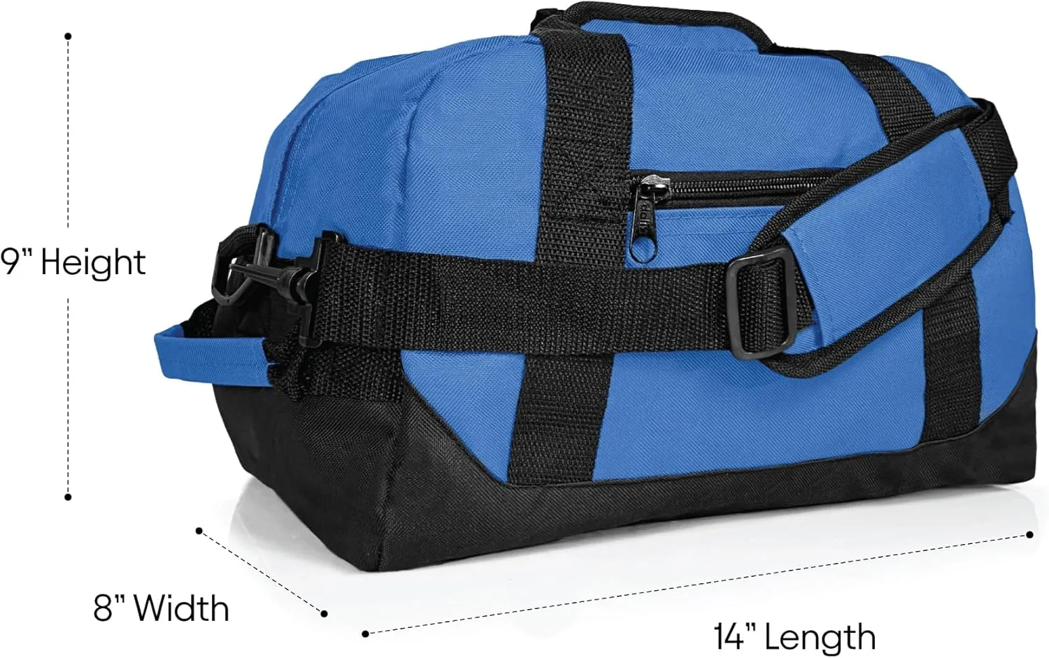 DALIX 14" Small Duffle Bag Two Toned Gym Travel Bag