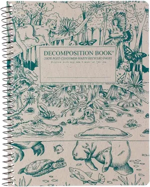 Decomposition Everglades College Ruled Spiral Notebook - 9.75 x 7.5 Journal with 160 Lined Pages - 100% Recycled Paper - Notebooks for School Supplies, Home & Office - Made in USA