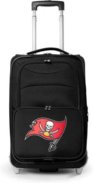 Denco Tampa Bay Buccaneers 21” Rolling Carry-On Luggage- Travel with NFL Licensed Bag- Great for Airports and Trips