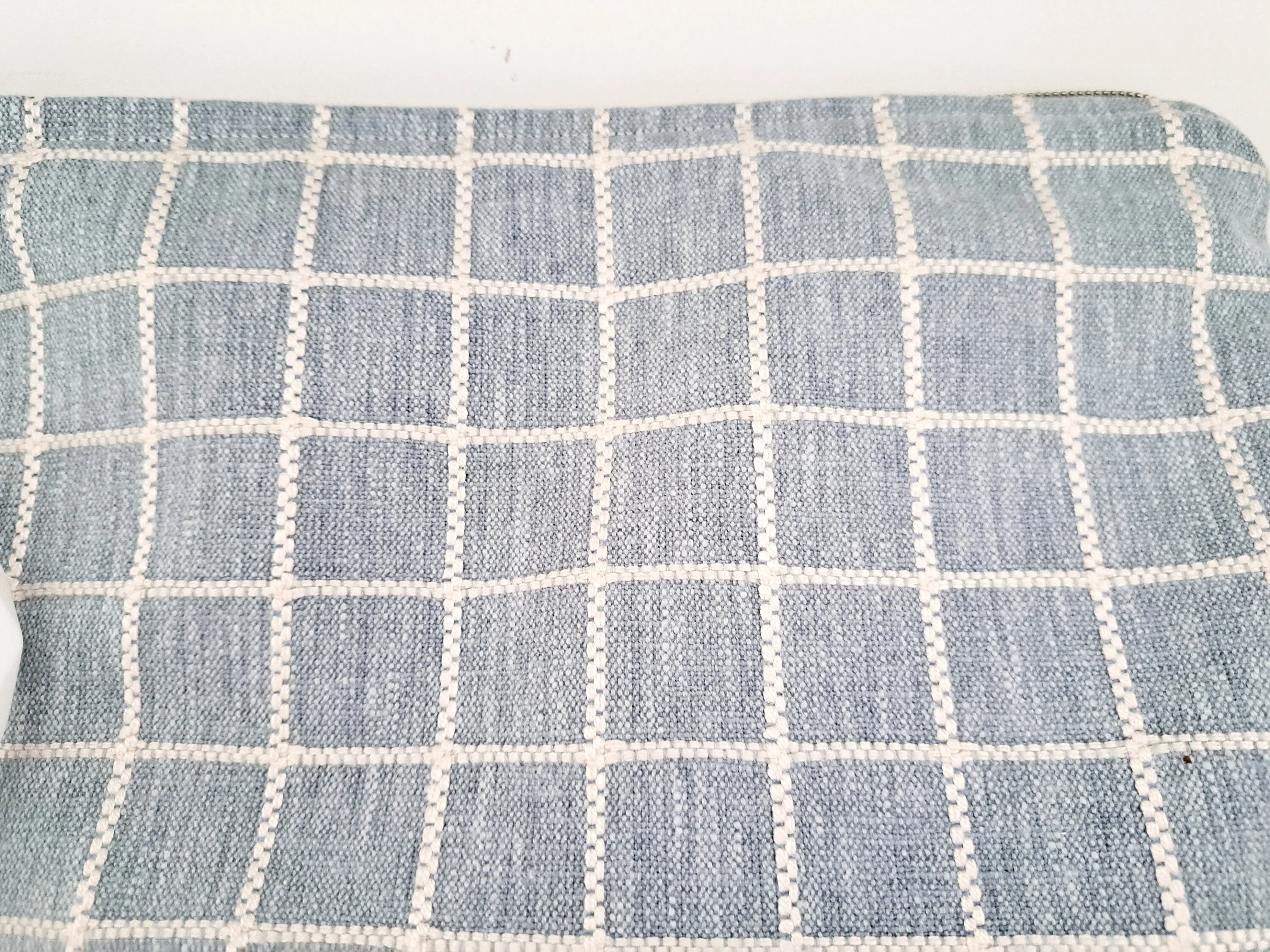 Denim Plaid Clutch Bag