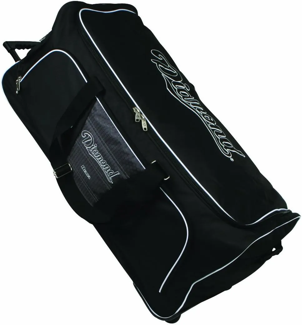 Diamond Sports Delta Wheeled Gear Bag, Black