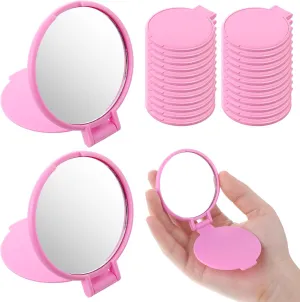 DIVINA VITAE 36Pcs Compact Mini Mirror for Purses, Round Folding Small Pocket Mirror Portable Makeup Mirror Bulk for Women Girls Homeless Travel Daily Use(Pink, 2.36in)