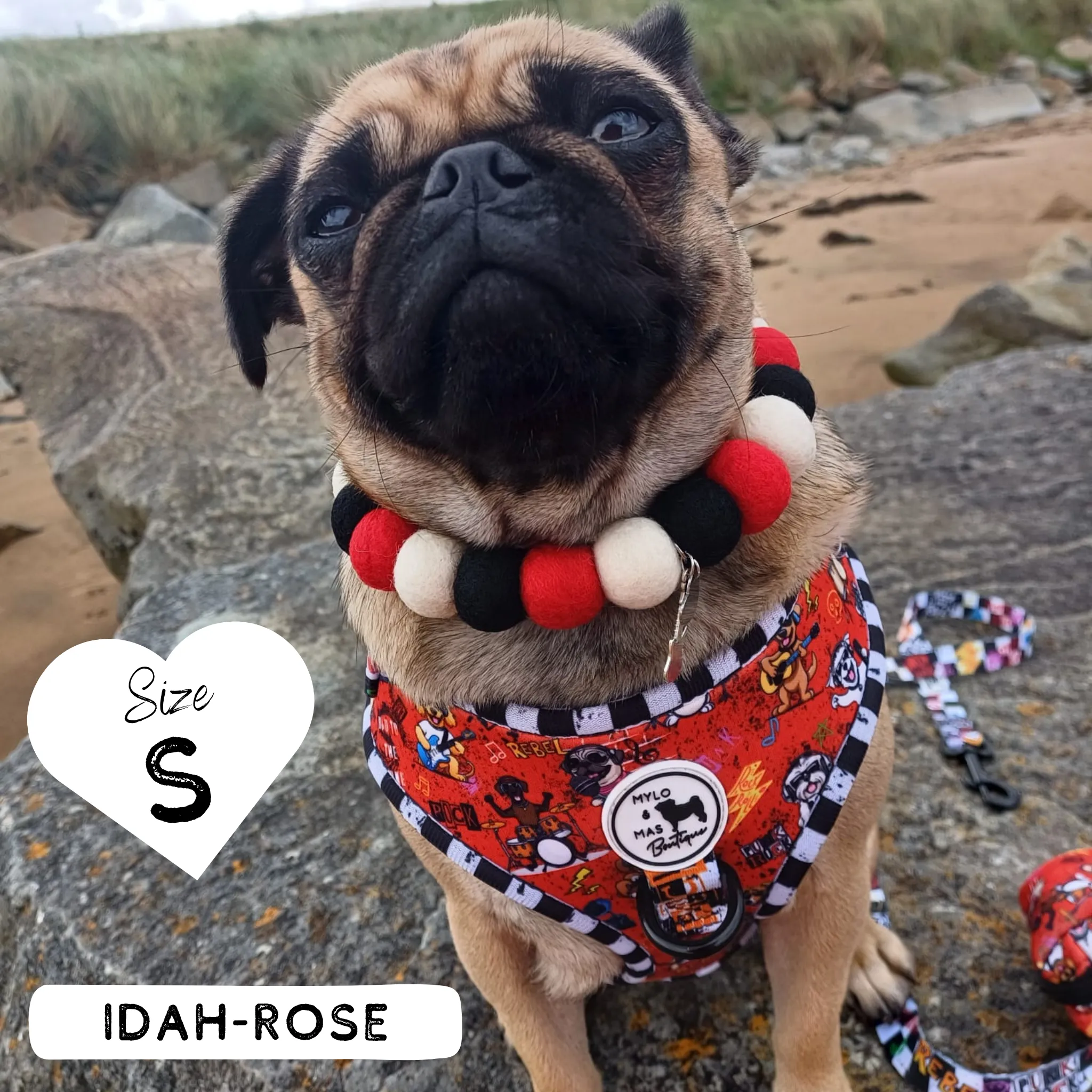 Dog Adjustable Harness - Bone Jovie