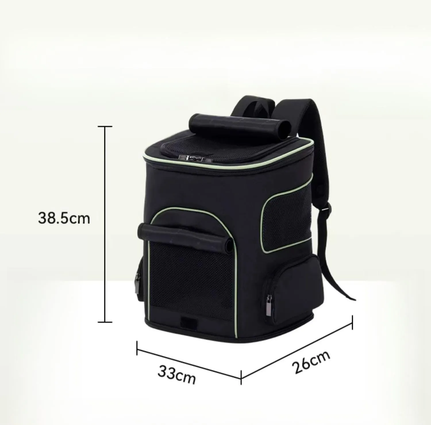 Dog Backpack Bag, Airline Approved Cat Backpack for Carrying Small Large Cats, Pet Bag Backpack, Ventilated Soft Side for Travel, Hiking, Camping, Max 18 Lbs(Black)