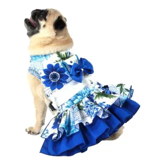 Dog Harness - Blue and White Girl Harness