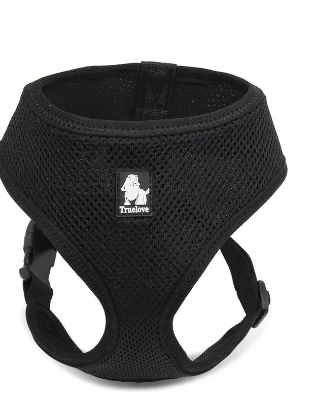 Dog Harness with Steel D Ring - Black, XL