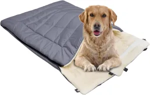 Dog Sleeping Bag, Water Proof Fleece Lined Portable Pet Bed for Medium Large Dogs Ideal for Camping Hiking & Indoor Use