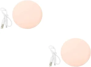 DOITOOL 2 Sets Led Makeup Mirror Compact Travel Mirror Plastic 5X Magnification for Cosmetics Women's Vanity