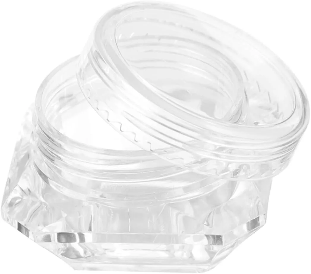 DOITOOL 2sets 5g Diamond Shape Pot Jars Refillable Empty Cosmetic Containers Compact Reusable for Lipstick Shadow Cream 20pcs*2