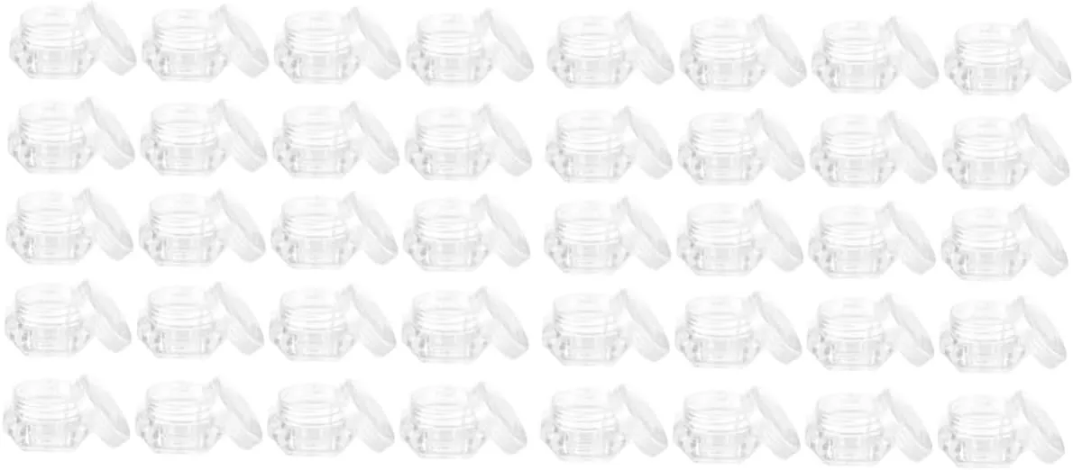 DOITOOL 2sets 5g Diamond Shape Pot Jars Refillable Empty Cosmetic Containers Compact Reusable for Lipstick Shadow Cream 20pcs*2