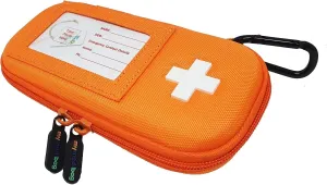 Double Epipen Holder | Hardcase Insulated Epipen Case | Highly Visible and Noticeable EpiPen Carrier Bag in Case of an Emergency | Bright Orange Epipen Carry Case Insulated Pouch