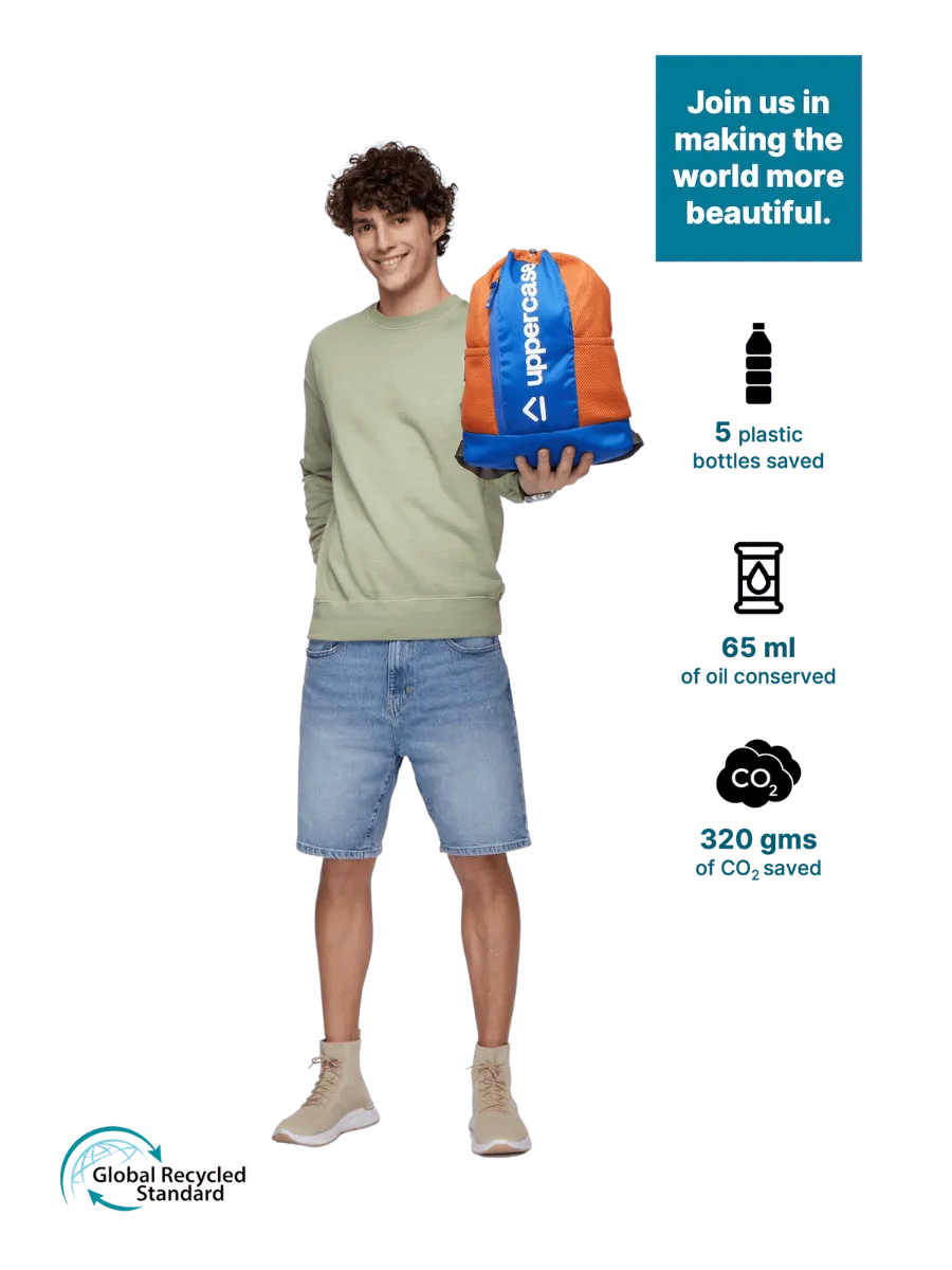 Drawstring Royal Blue Backpack