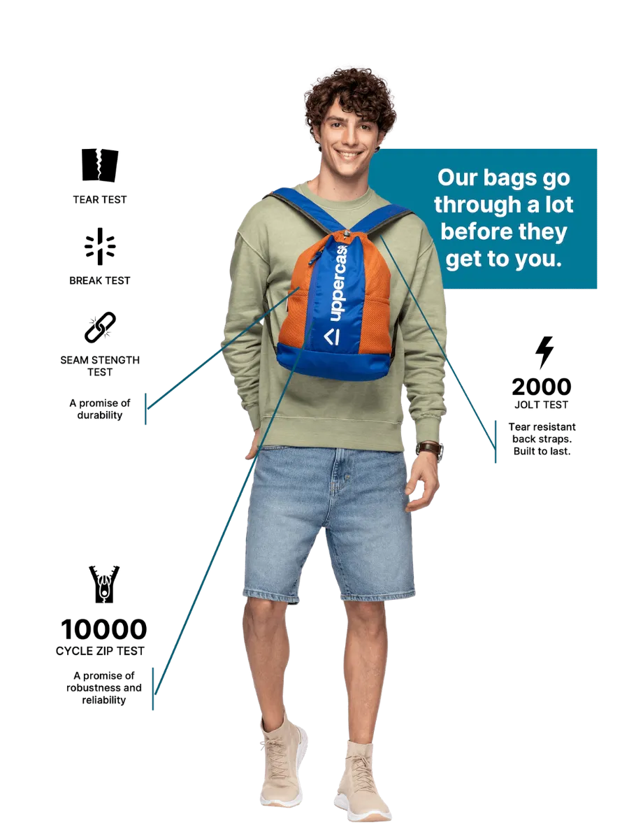 Drawstring Royal Blue Backpack