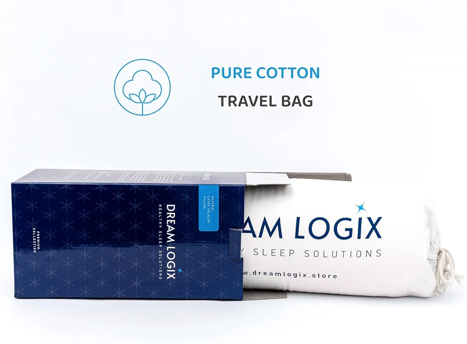 DreamLogix Natural Talalay Latex Pillow (Firm, Queen 28'' x 16 '')